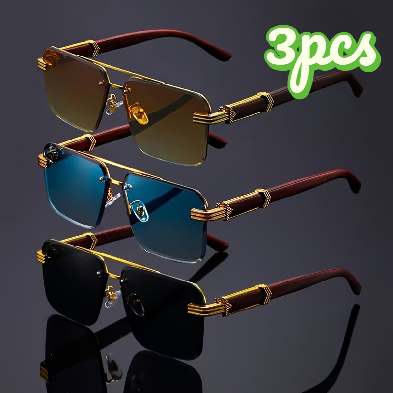 Lighting Decor Woodbridge - Paquete de 3 gafas vintage sin