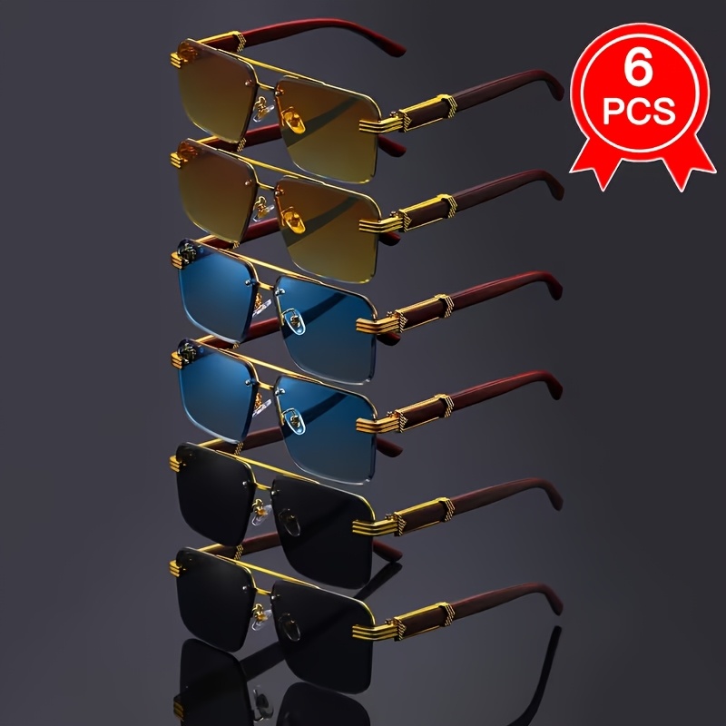 Lighting Decor Woodbridge - Paquete de 6 gafas vintage sin