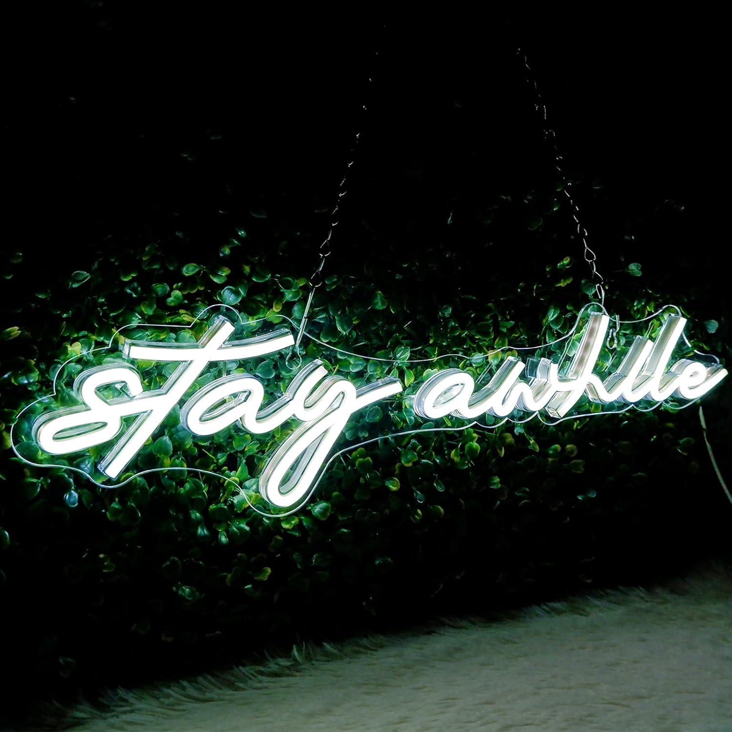 Lighting Decoration For Home - Letreros de Neón 'Stay Awhile', Luces