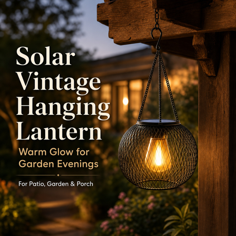 Lighting Decoration Ideas - Lámpara LED Solar Colgante para Exterior,