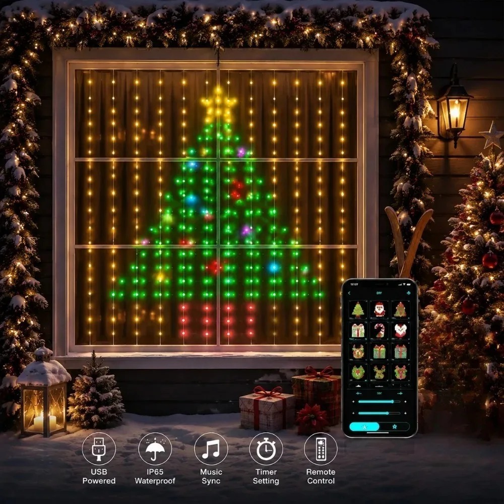 Lighting Decoration For Home - Luces LED de cortina de píxeles,