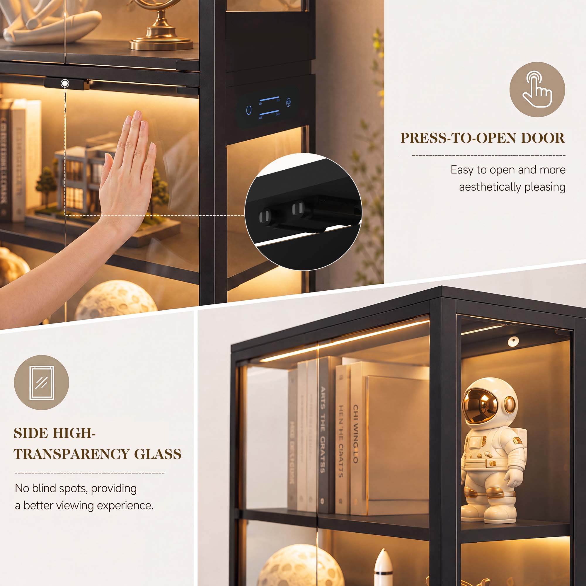 TCGBKAF Vitrina de 5 niveles c - Lighting Decoration For Home reseña y precio