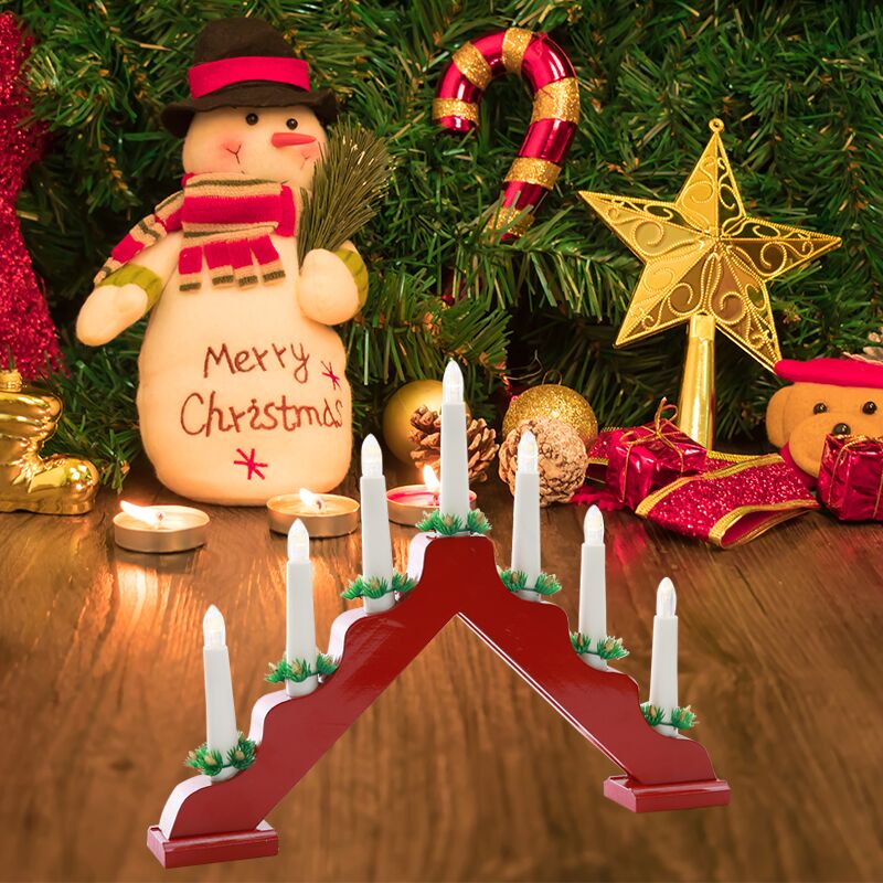 Vela de madera navideña, luz d - Lighting Decor Woodbridge reseña y precio
