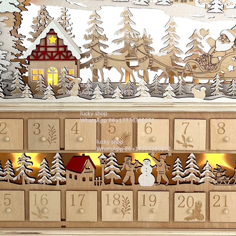 Navidad de madera bosque trine - Lighting Decor Woodbridge reseña y precio